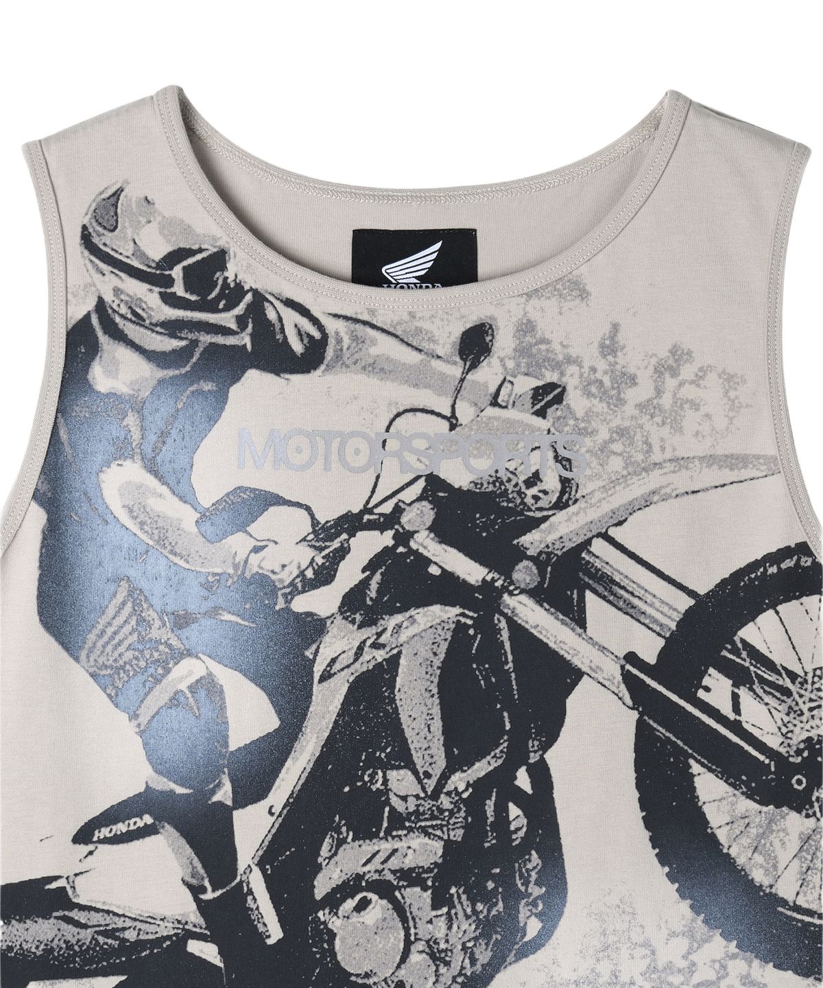 핍스 모터사이클(PHYPS MOTORCYCLE) Womens Motorsport Crop Sleeveless Beige