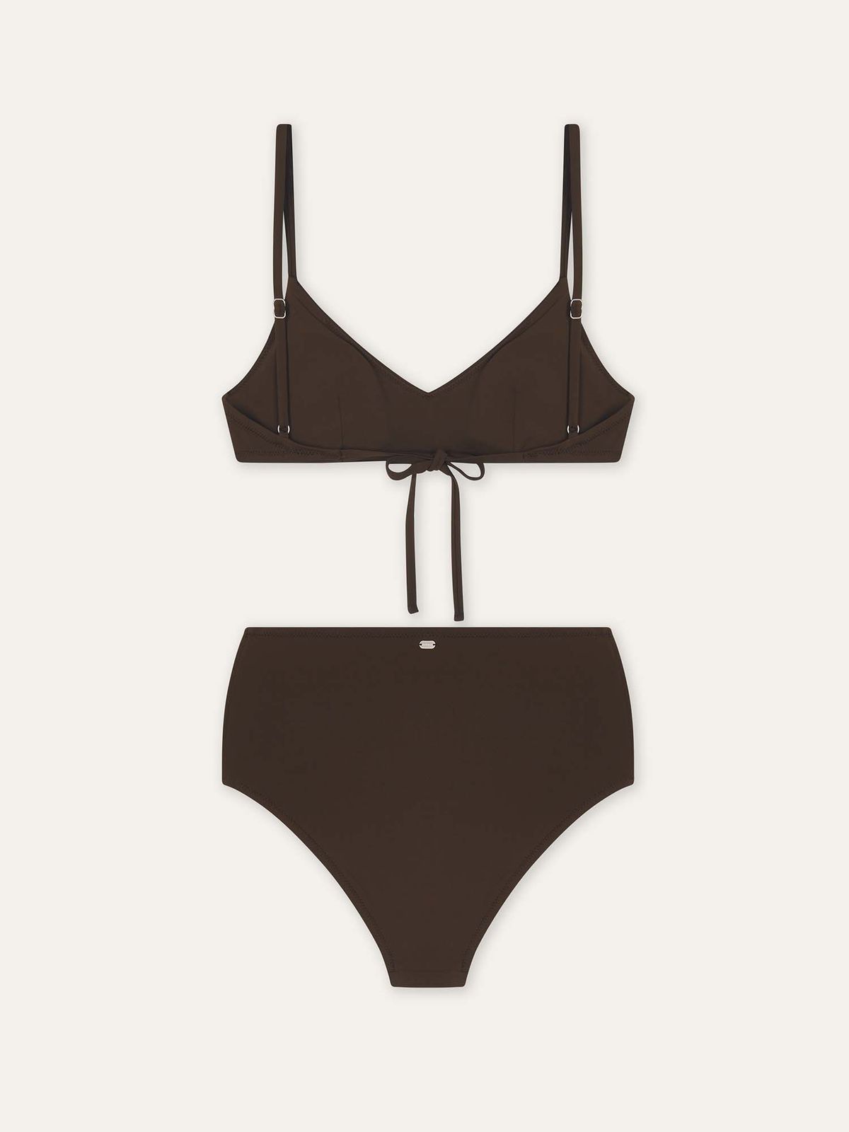 오베르(AUBER) Clean Line Bikini Set - Brown