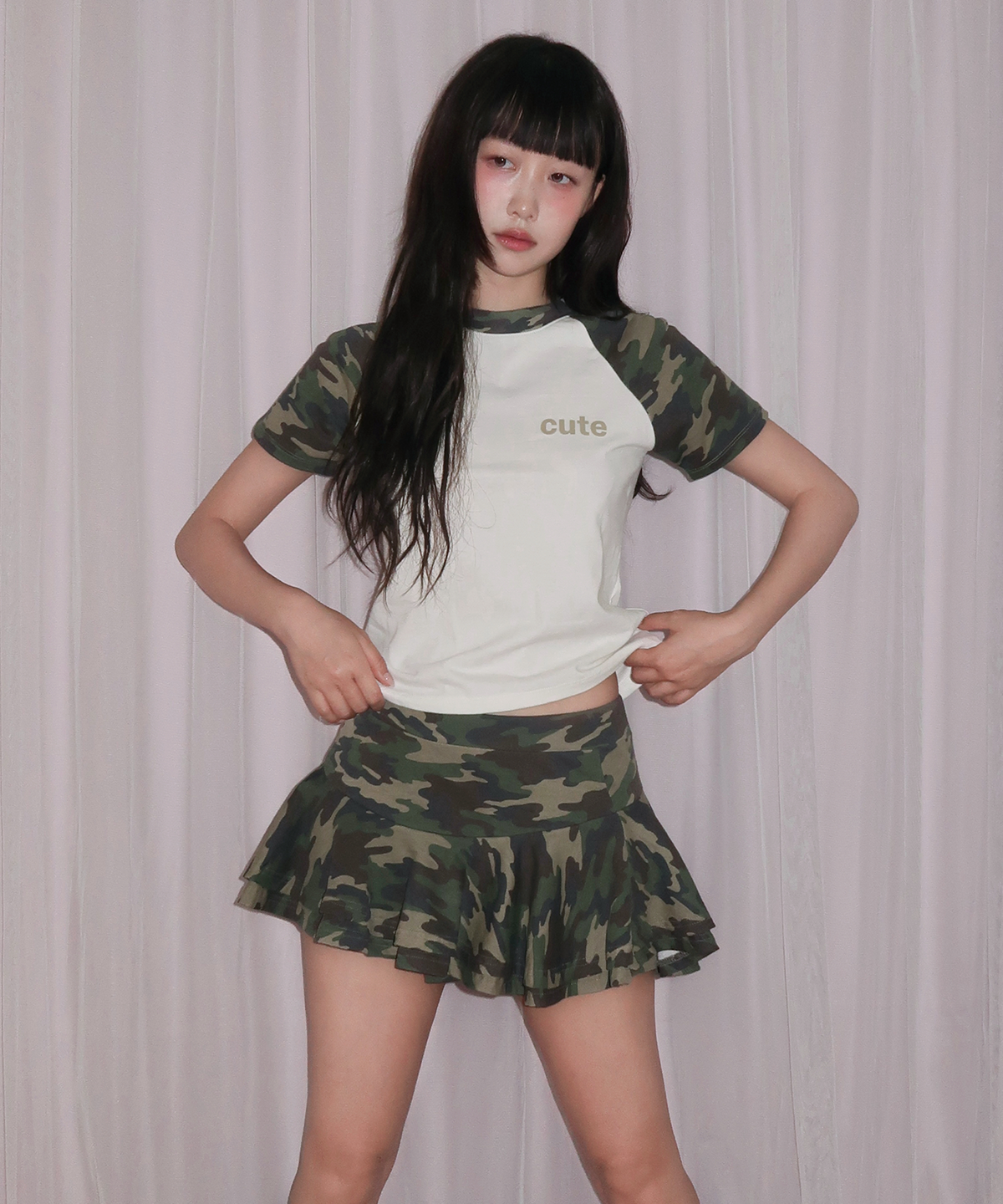 키코지(KIKOZY) 카모 스커트 팬츠