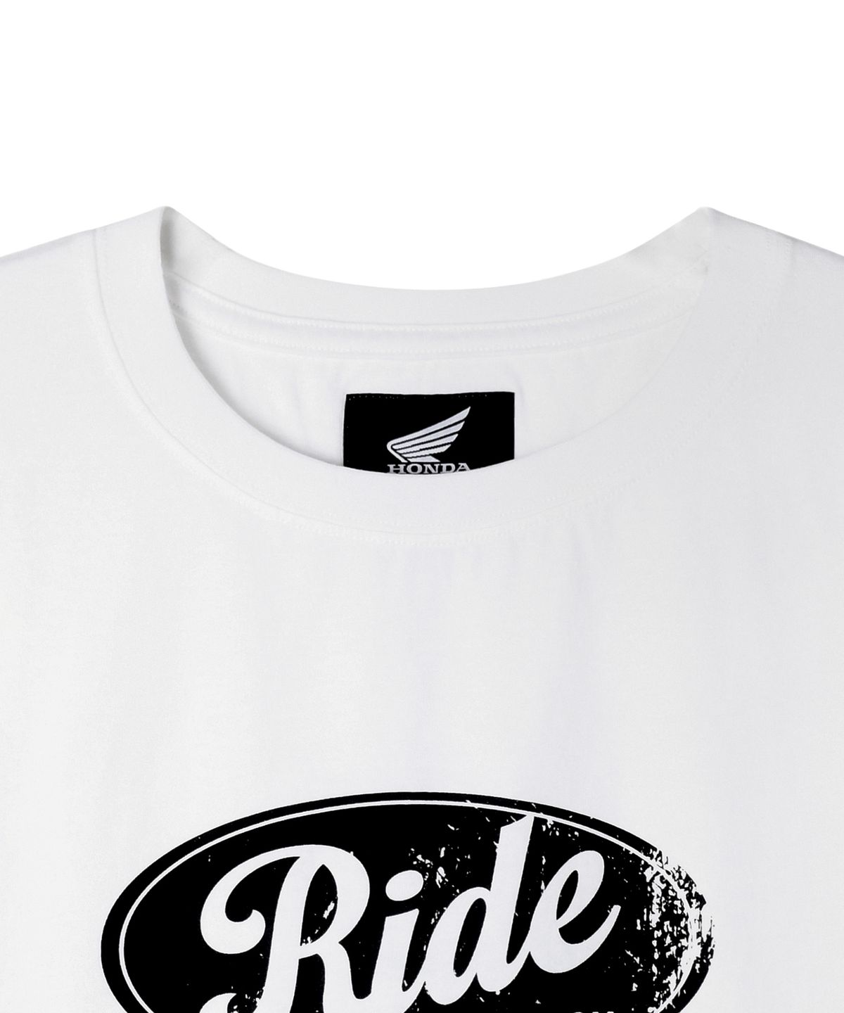 핍스 모터사이클(PHYPS MOTORCYCLE) Womens Vintage Ride Washed Crop Tee White