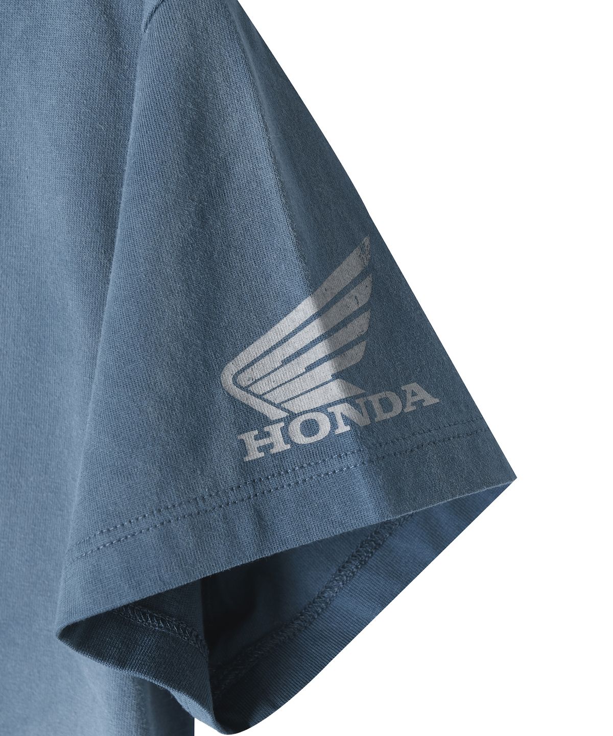 핍스 모터사이클(PHYPS MOTORCYCLE) Womens Vintage Ride Washed Crop Tee Blue