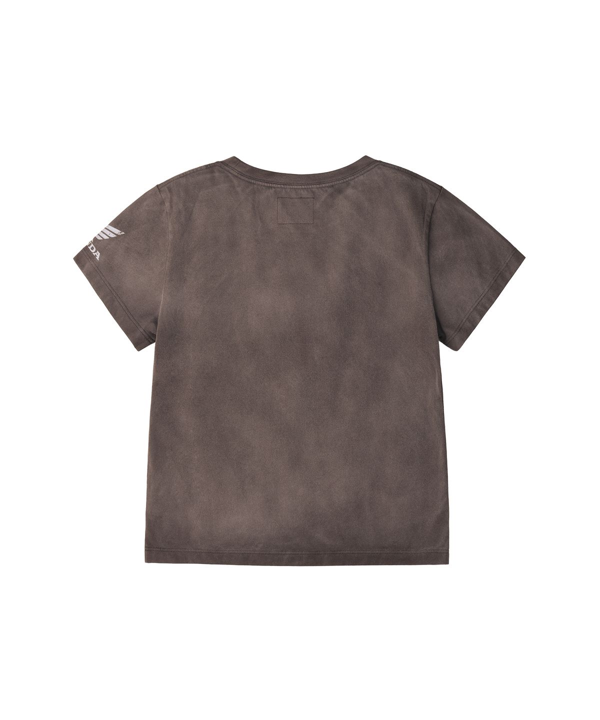 핍스 모터사이클(PHYPS MOTORCYCLE) Womens Vintage Ride Washed Crop Tee Brown