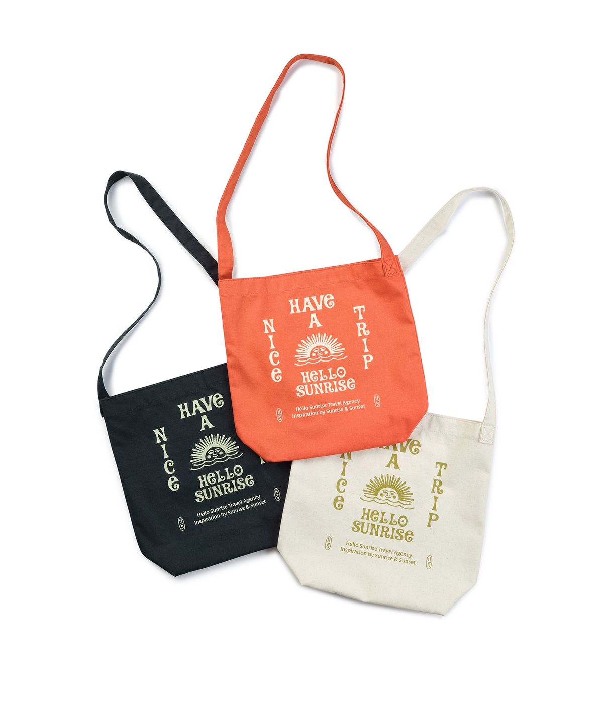 헬로 선라이즈(HELLO SUNRISE) HNT Canvas Mini Bag_Coral