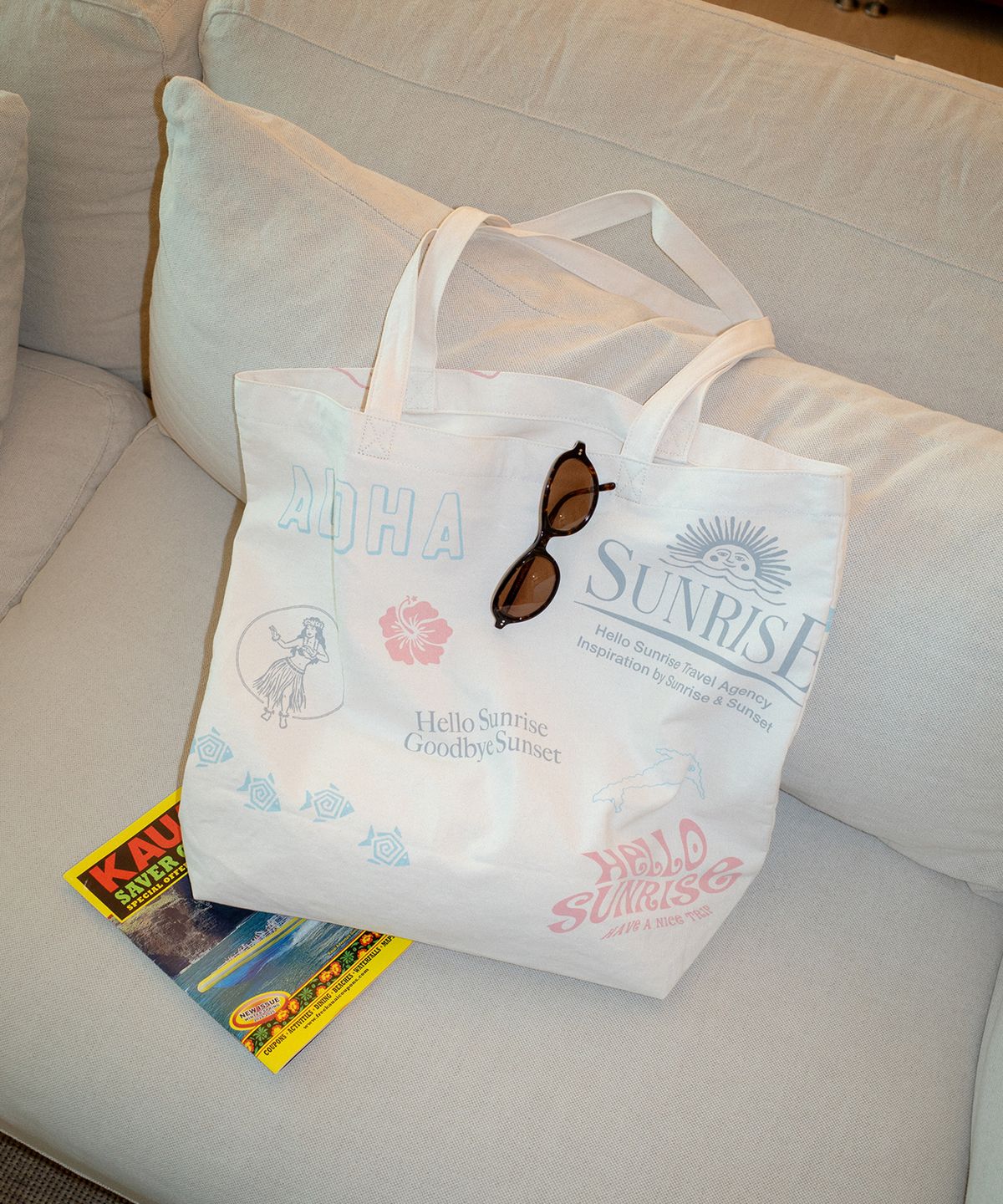 헬로 선라이즈(HELLO SUNRISE) HS Graphic Tote Bag_Ivory