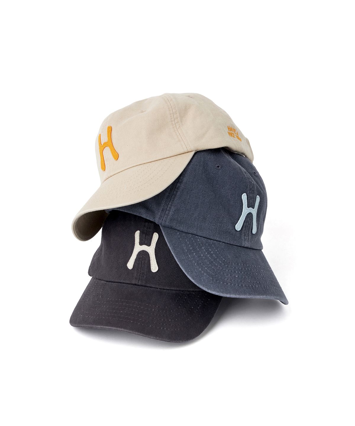 헬로 선라이즈(HELLO SUNRISE) H Logo Cotton Ball Cap_Charcoal