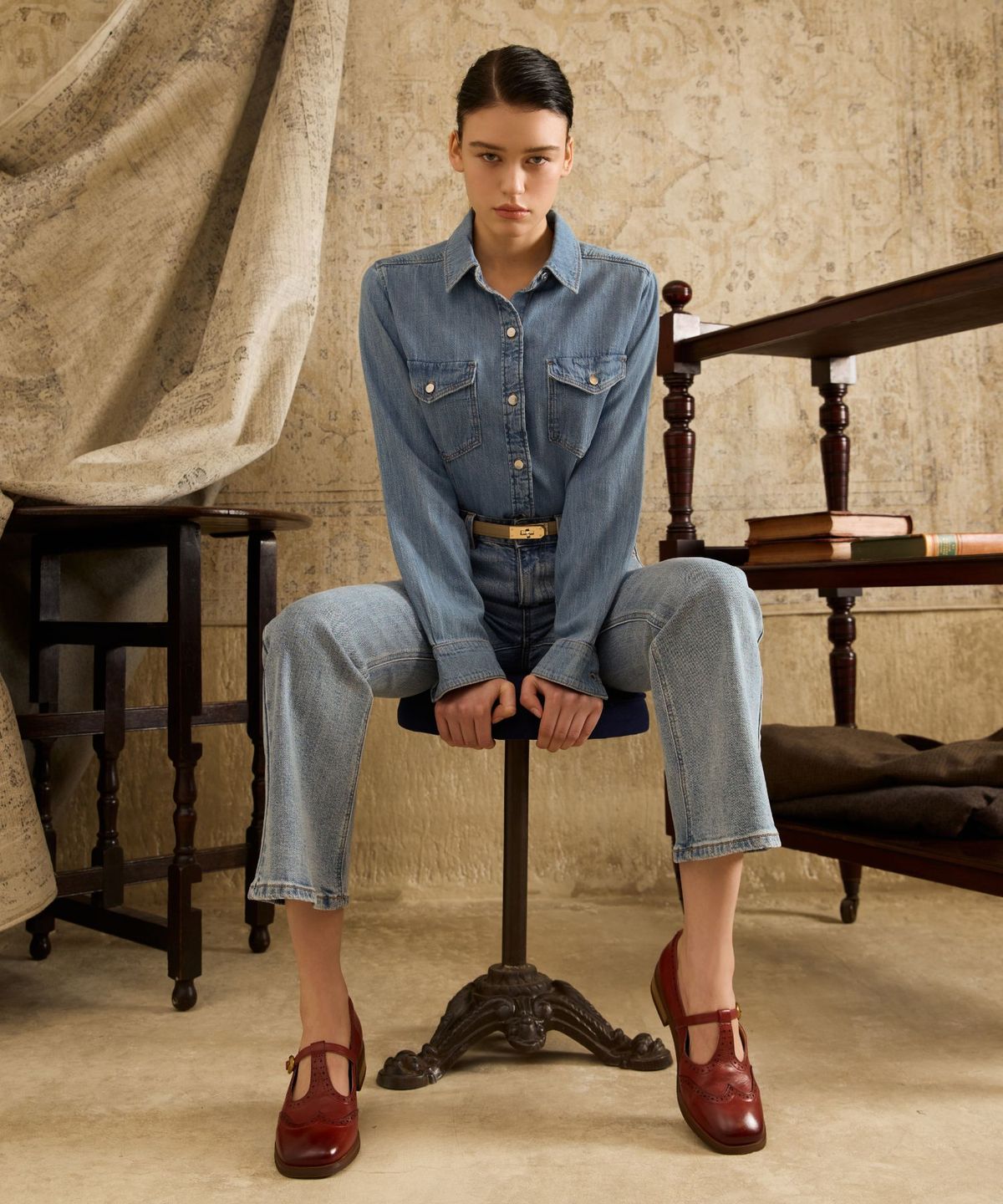 에코에(ECOE) e.c.o.e Vintage Heritage Signature Classic loafer - Burgundy