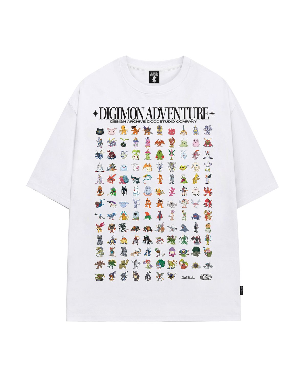 오드스튜디오(ODDSTUDIO) [디지몬 어드벤처] Digimon All Characters Overfit T-shirt - 2COLOR