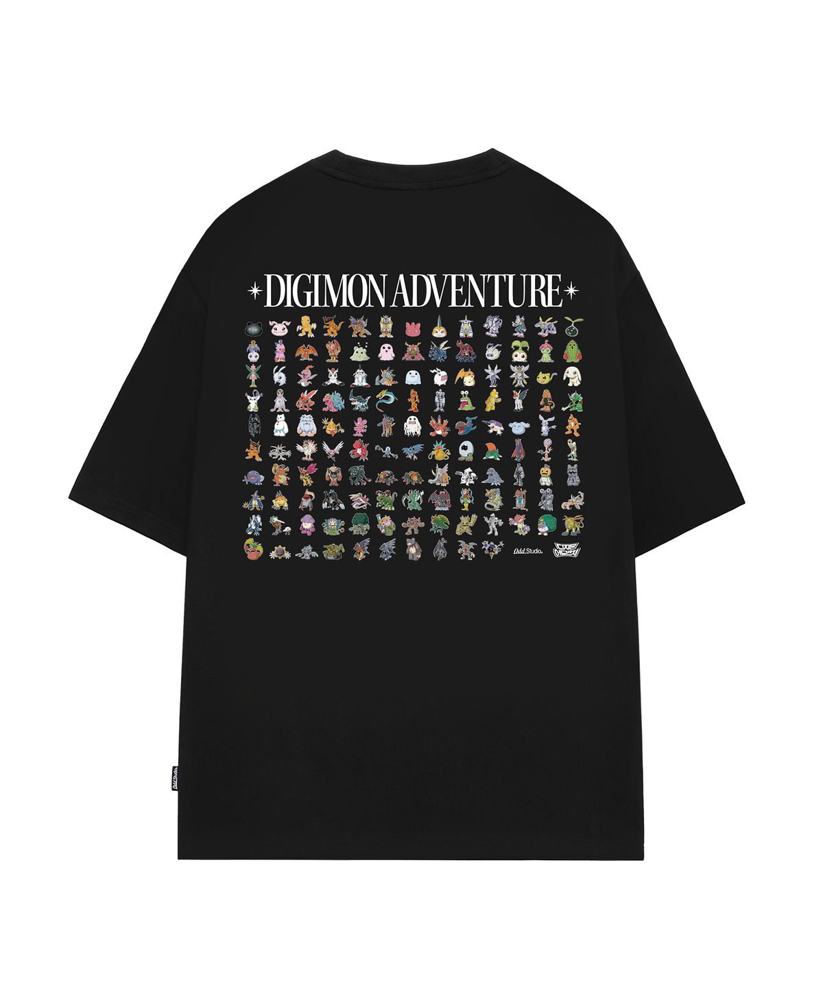 오드스튜디오(ODDSTUDIO) [디지몬 어드벤처] Digimon All Characters Back Graphic Overfit T-shirt - 2COLOR