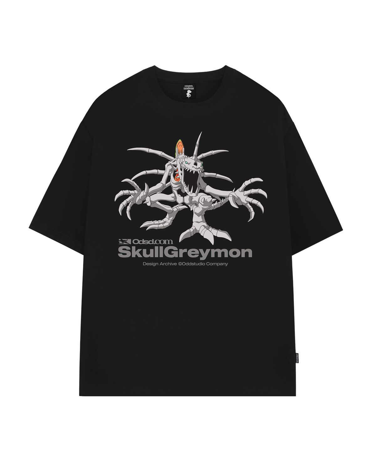 오드스튜디오(ODDSTUDIO) [디지몬 어드벤처] SkullGreymon Overfit T-shirt - 2COLOR