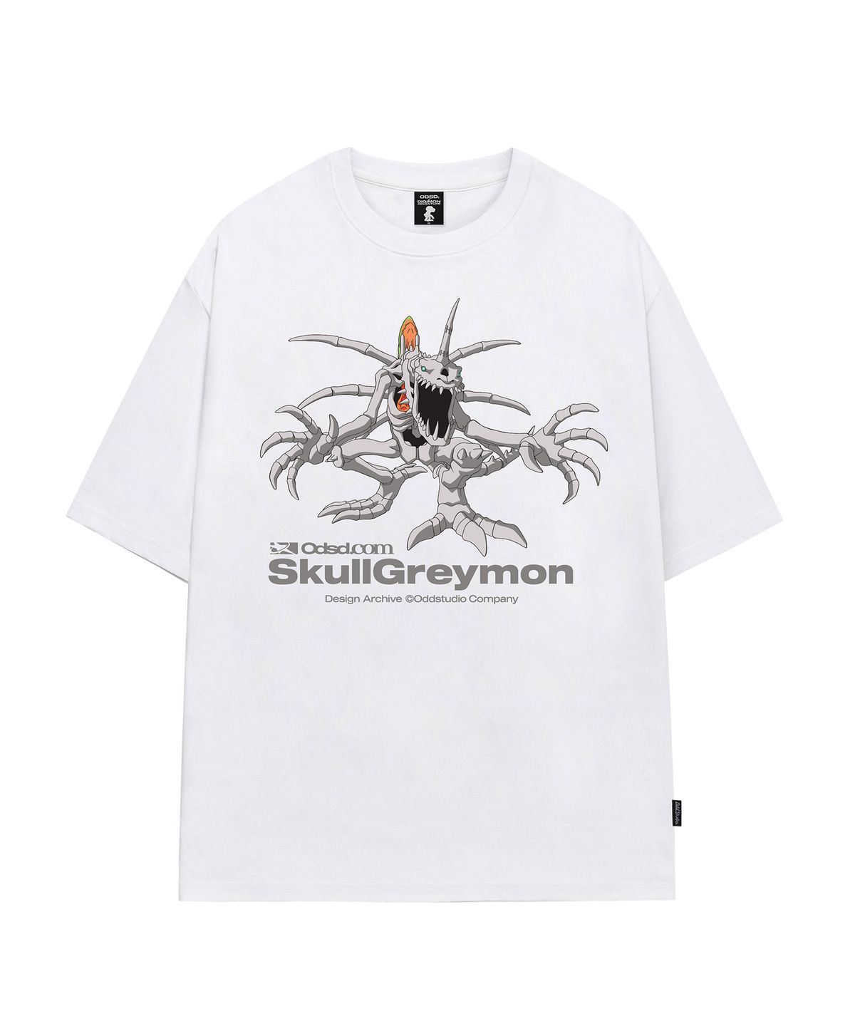 오드스튜디오(ODDSTUDIO) [디지몬 어드벤처] SkullGreymon Overfit T-shirt - 2COLOR