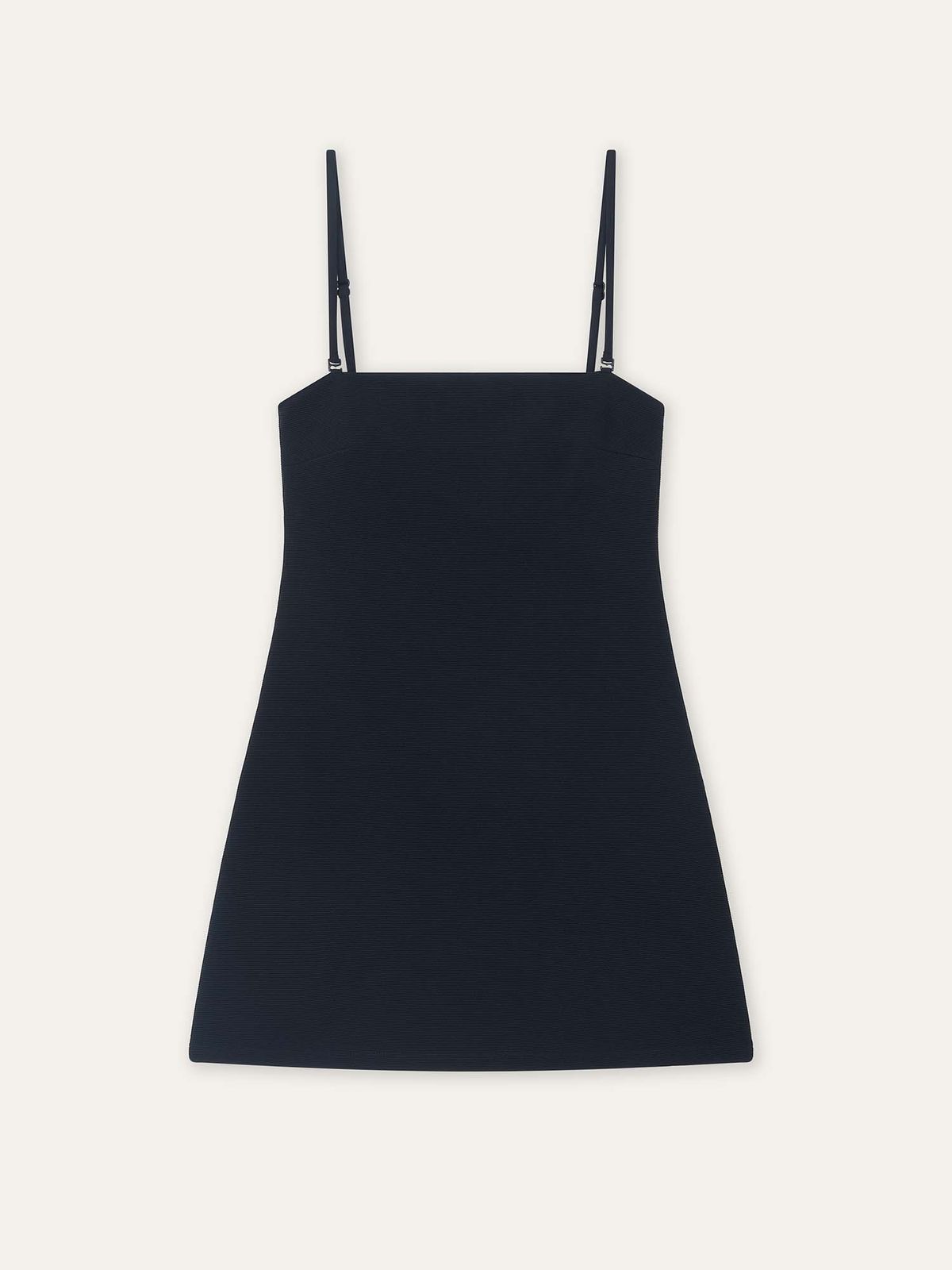 오베르(AUBER) Ribbed Onepiece Swimsuit - Black