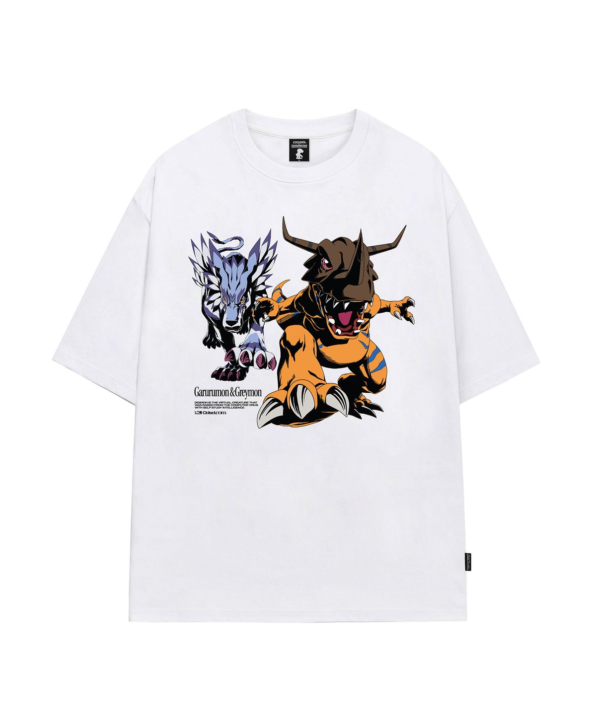 오드스튜디오(ODDSTUDIO) [디지몬 어드벤처] Greymon&Garurumon Overfit T-shirt - 2COLOR
