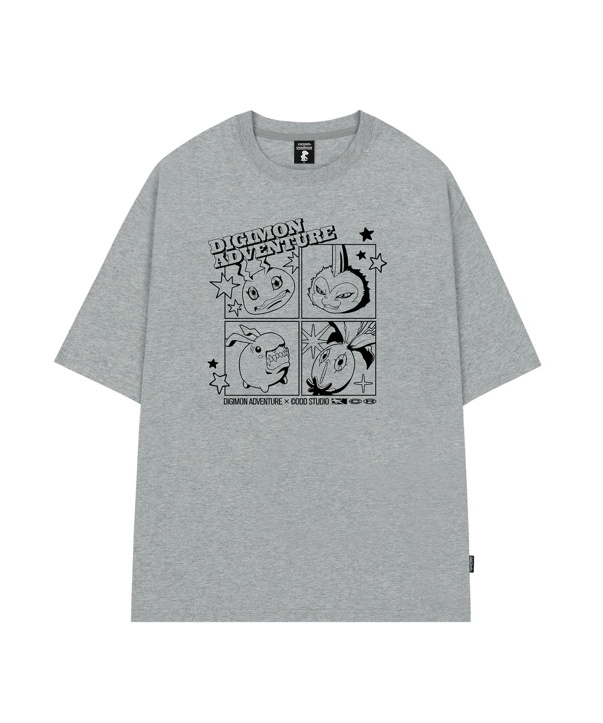 오드스튜디오(ODDSTUDIO) [디지몬 어드벤처] Panel Digimon Overfit T-shirt - 4COLOR