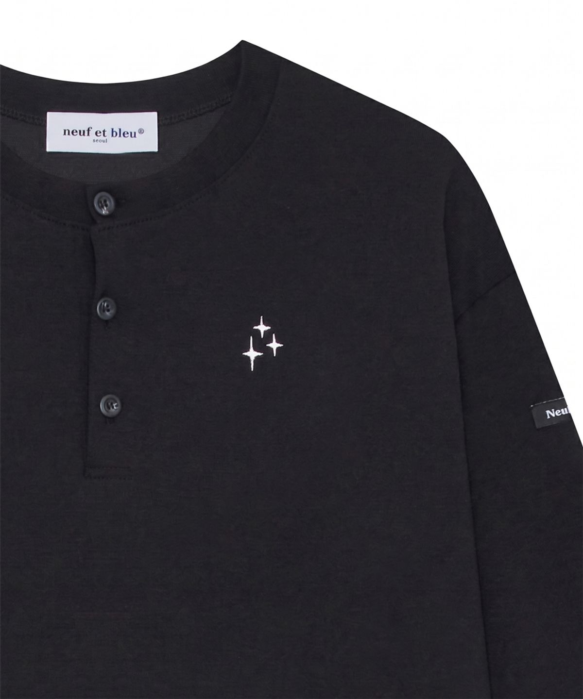 누프에블루(NEUFETBLEU) NEB henryneck long sleeve (black)