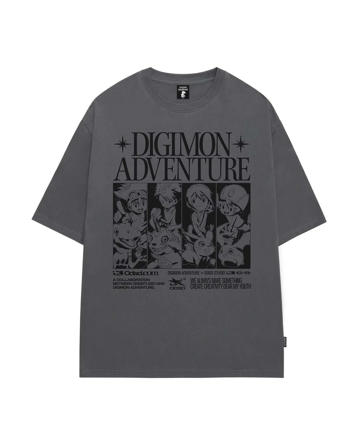 오드스튜디오(ODDSTUDIO) [디지몬 어드벤처] Children&Partner Digimon Overfit T-shirt - 4COLOR