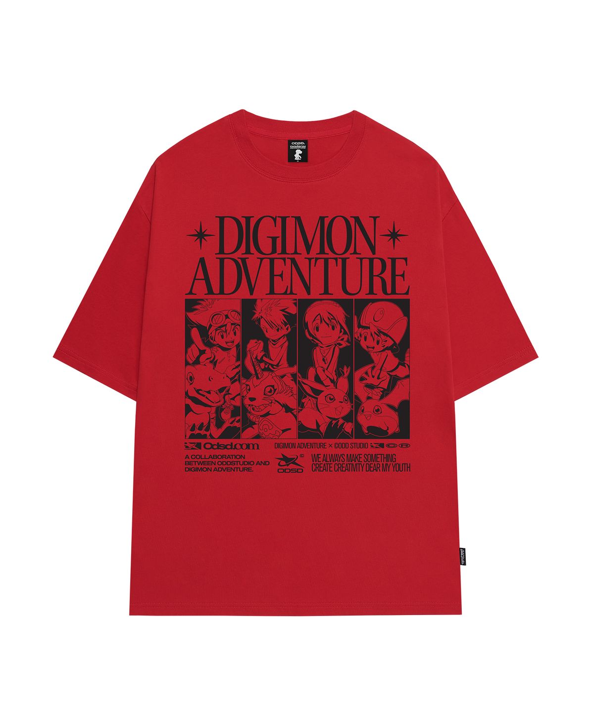 오드스튜디오(ODDSTUDIO) [디지몬 어드벤처] Children&Partner Digimon Overfit T-shirt - 4COLOR
