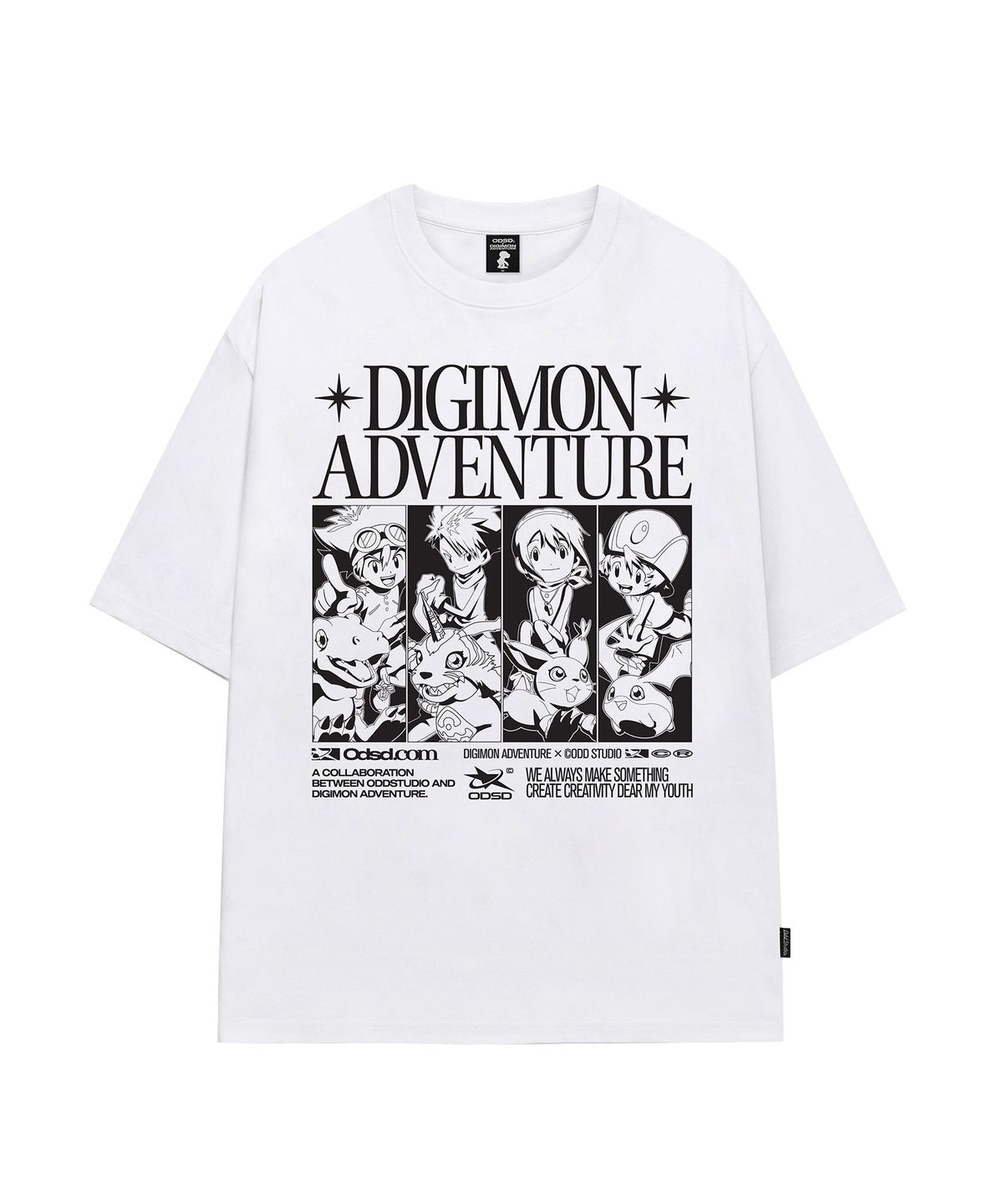 오드스튜디오(ODDSTUDIO) [디지몬 어드벤처] Children&Partner Digimon Overfit T-shirt - 4COLOR