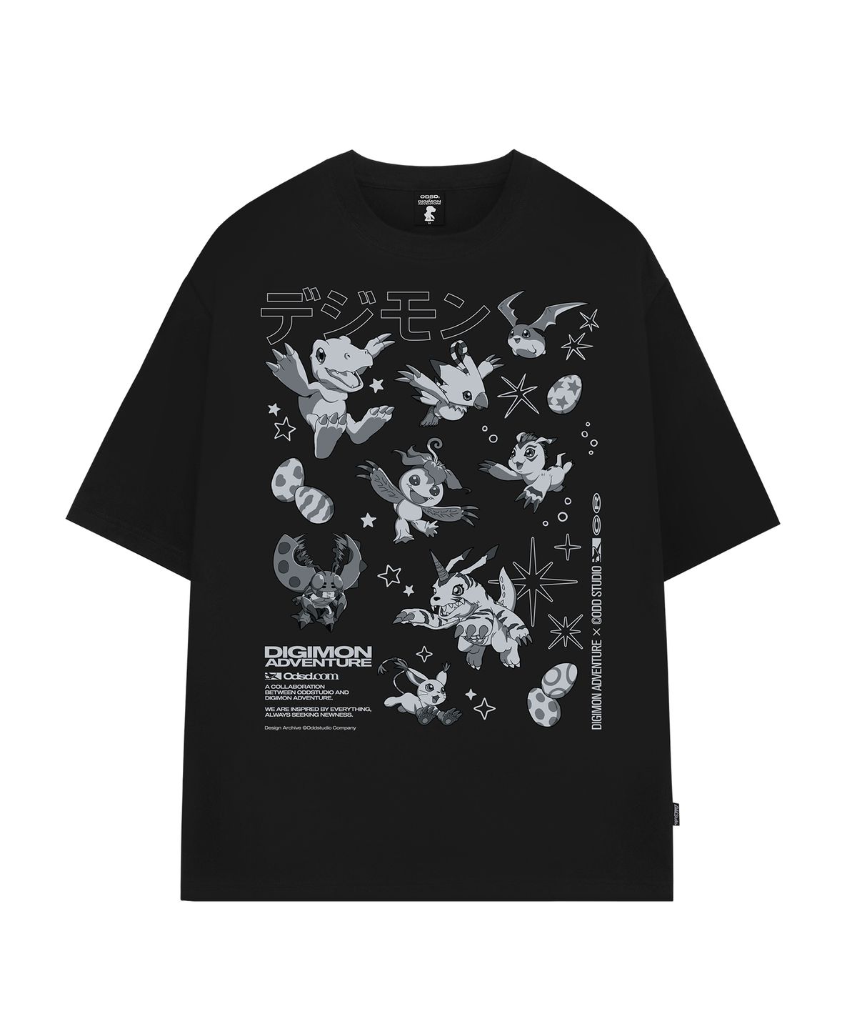 오드스튜디오(ODDSTUDIO) [디지몬 어드벤처] Rookie Stage Digimon Overfit T-shirt - 4COLOR