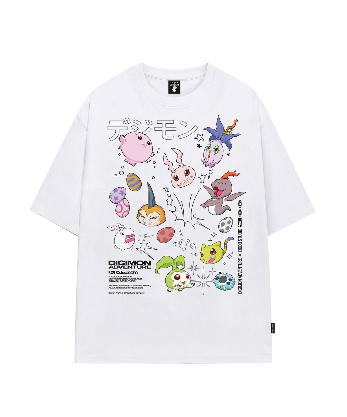 오드스튜디오(ODDSTUDIO) [디지몬 어드벤처] In-Training Ⅱ Stage Digimon Overfit T-shirt_Color ver. - 2COLOR