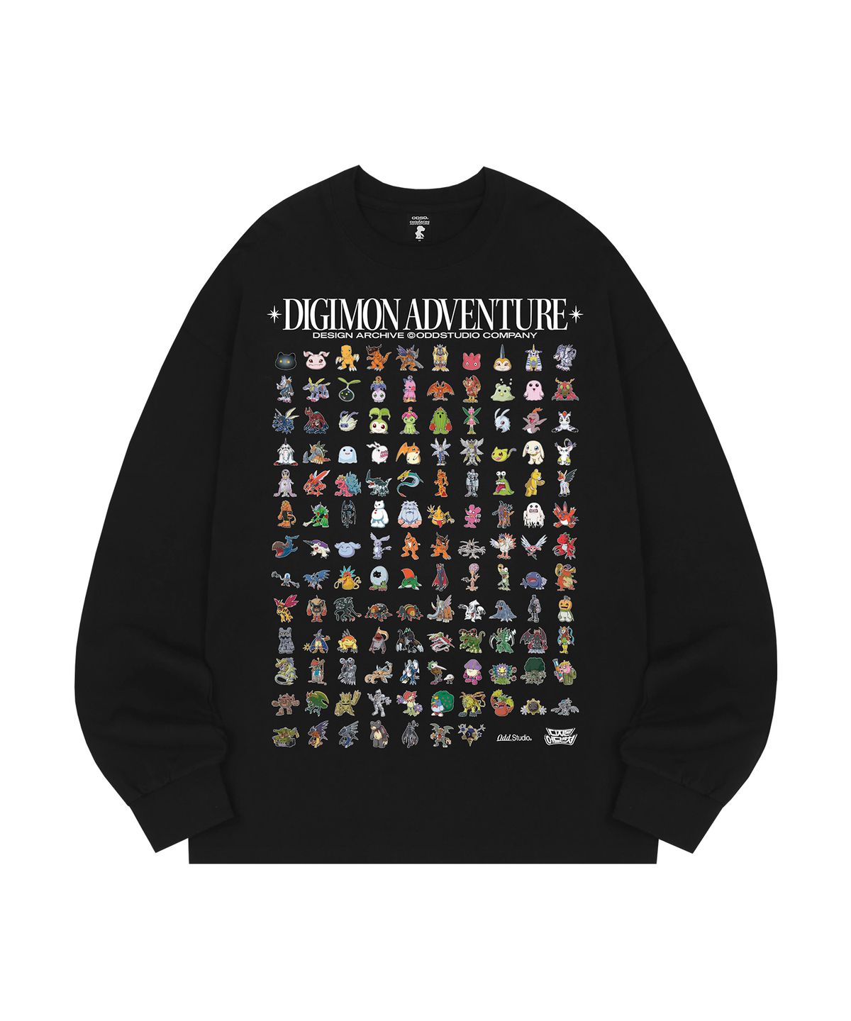 오드스튜디오(ODDSTUDIO) [디지몬 어드벤처] Digimon All Characters Long Sleeve - 2COLOR
