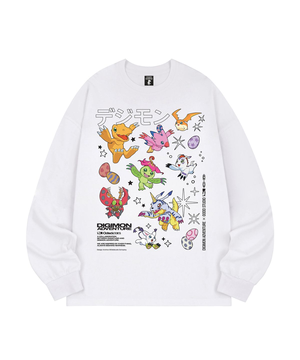 오드스튜디오(ODDSTUDIO) [디지몬 어드벤처] Rookie Stage Digimon Long Sleeve _Color ver. - 2COLOR