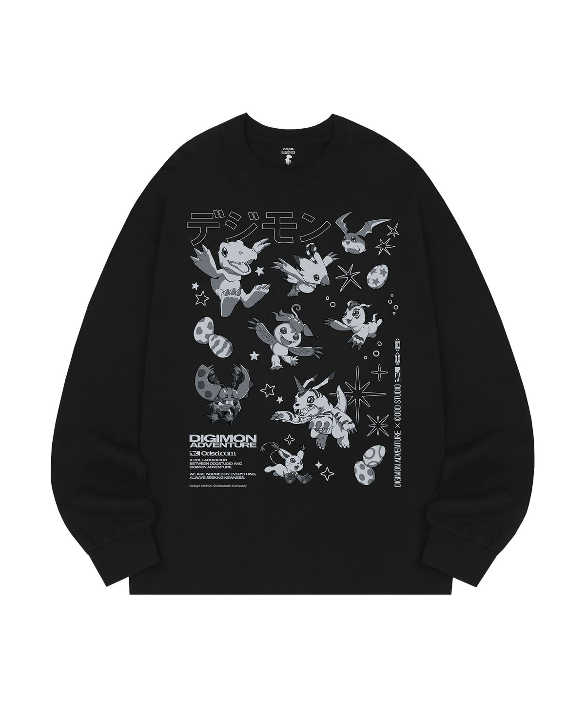 오드스튜디오(ODDSTUDIO) [디지몬 어드벤처] Rookie Stage Digimon Long Sleeve - 2COLOR