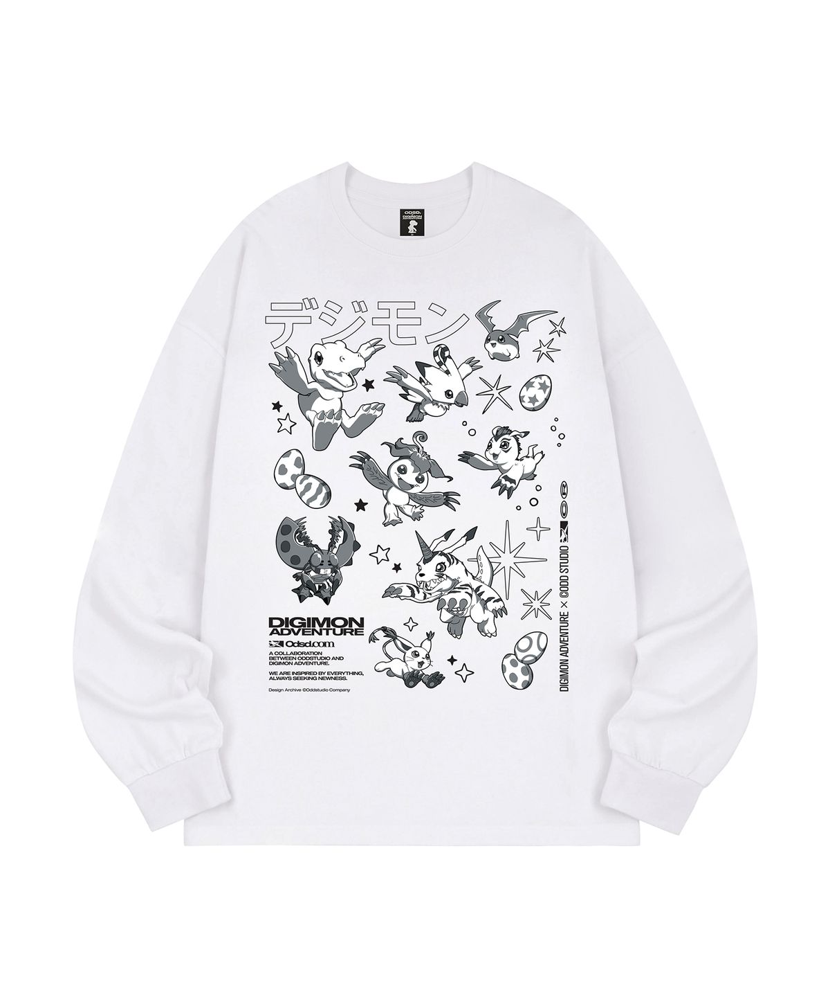 오드스튜디오(ODDSTUDIO) [디지몬 어드벤처] Rookie Stage Digimon Long Sleeve - 2COLOR