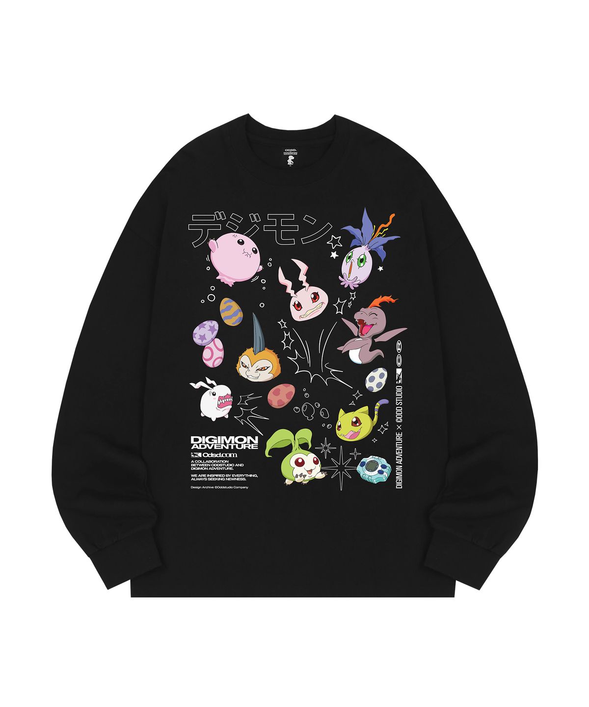 오드스튜디오(ODDSTUDIO) [디지몬 어드벤처] In-Training Ⅱ Stage Digimon Long Sleeve_Color ver. - 2COLOR