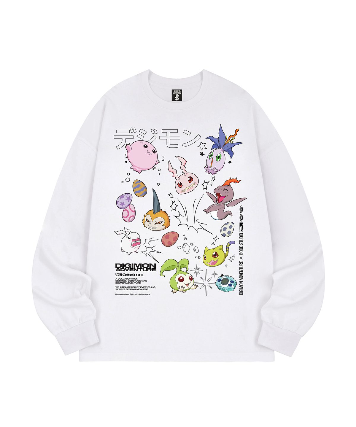 오드스튜디오(ODDSTUDIO) [디지몬 어드벤처] In-Training Ⅱ Stage Digimon Long Sleeve_Color ver. - 2COLOR