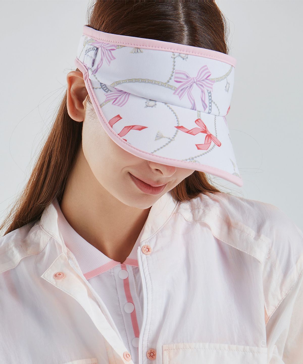 츄쿠츄(CHUCUCHU) 리본 바이저 (FLOWER PINK) CBFSS-VHT002W