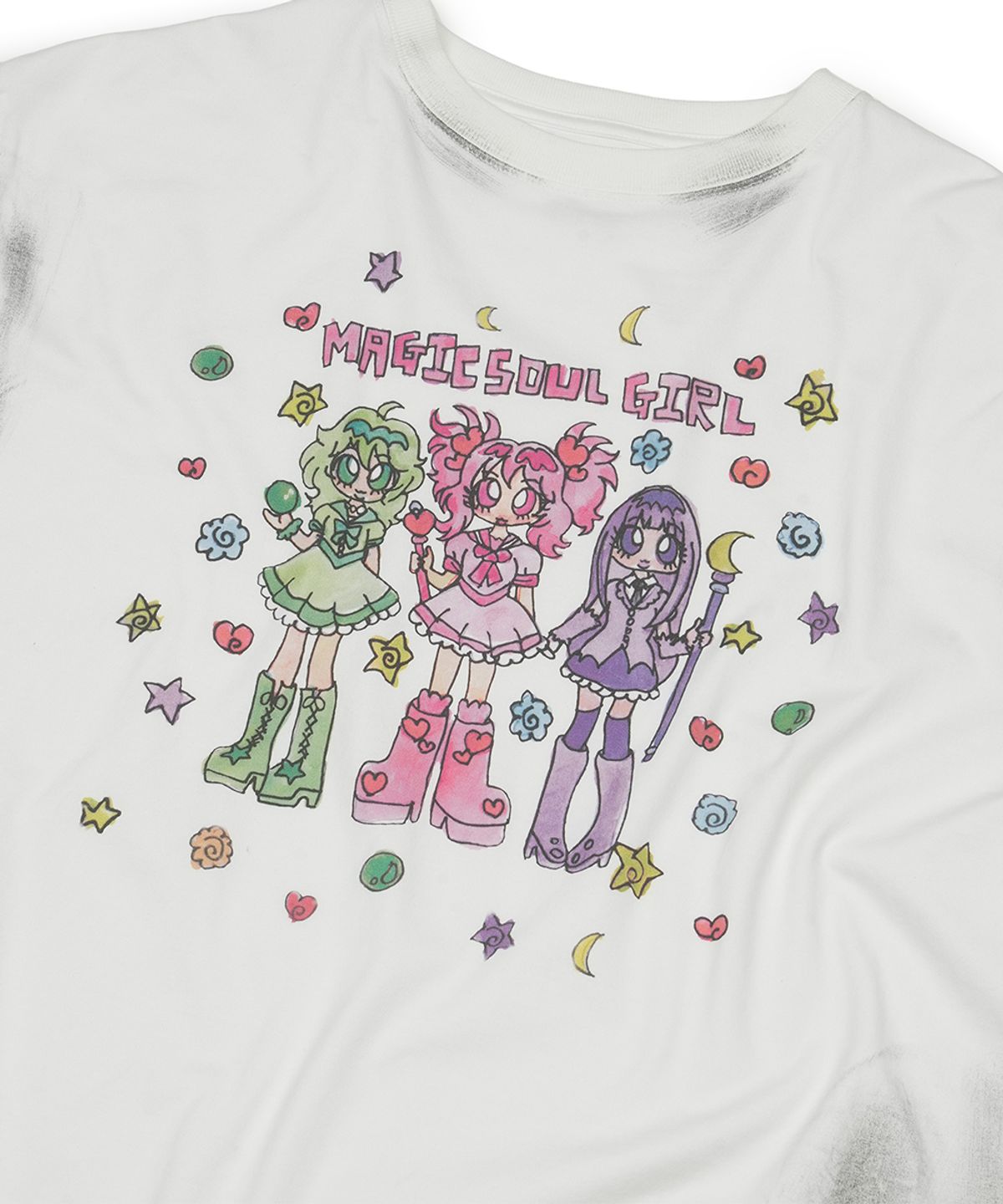 그레일즈(GRAILZ) [SOULPUSSSYCAT  X GRAILZ] MAGIC SOUL GIRL T-SHIRT [WHITE]