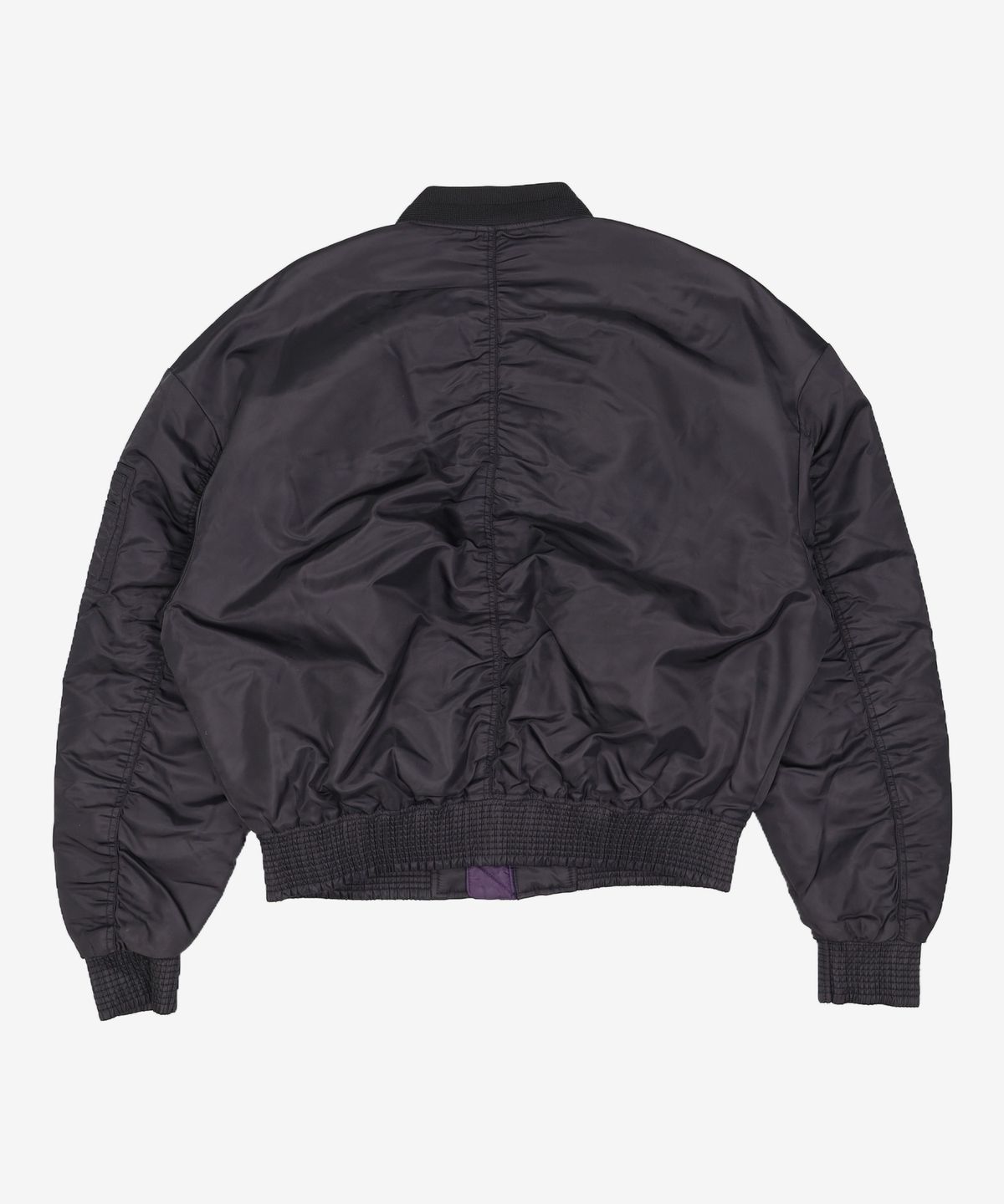 메종미네드(MAISON MINED) CRUSH BLACK SHIRRING MA-1 L