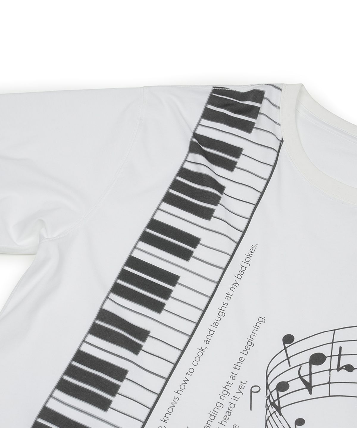 그레일즈(GRAILZ) PIANO GRAPHIC T-SHIRT [WHITE]