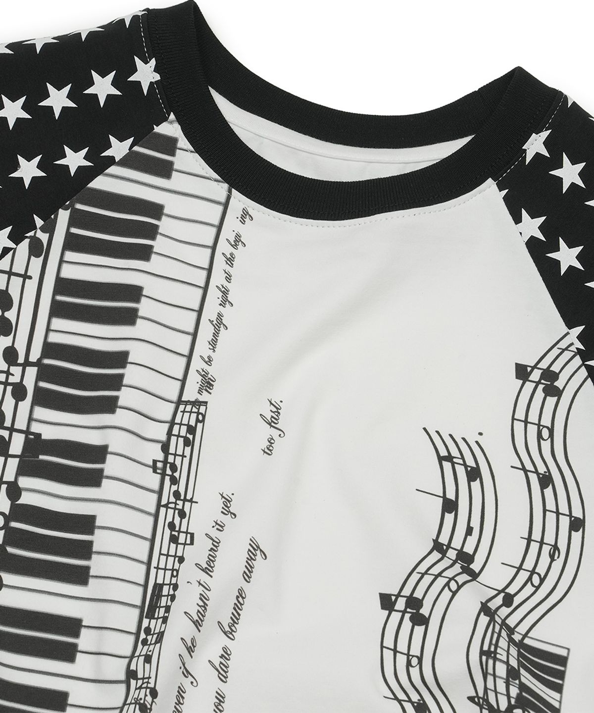그레일즈(GRAILZ) MUSIC NOTE RAGLAN T-SHIRT [WHITE]