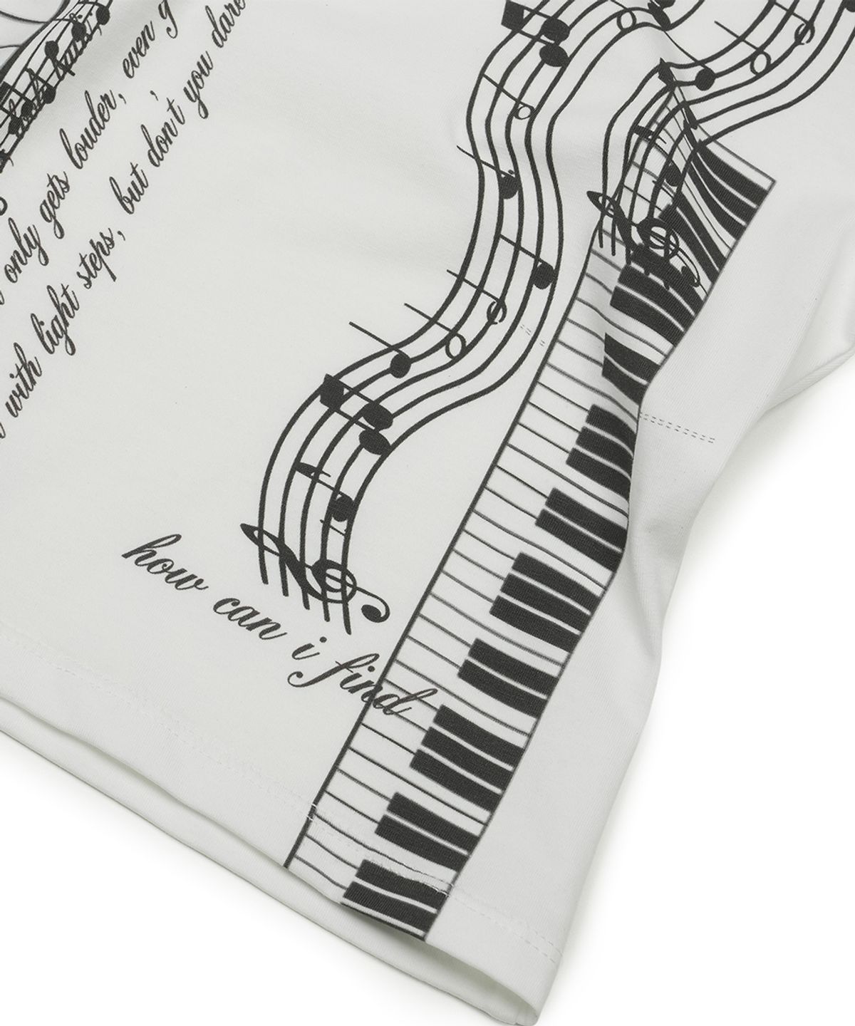 그레일즈(GRAILZ) MUSIC NOTE RAGLAN T-SHIRT [WHITE]