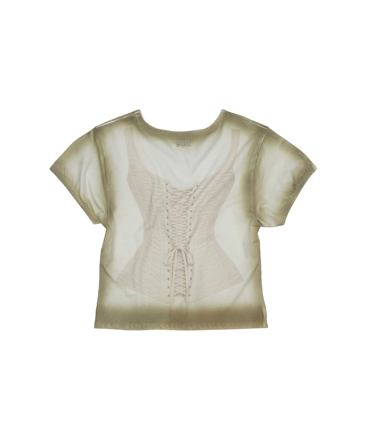 그레일즈(GRAILZ) CORSET ILLUSION T-SHIRT [WHITE]