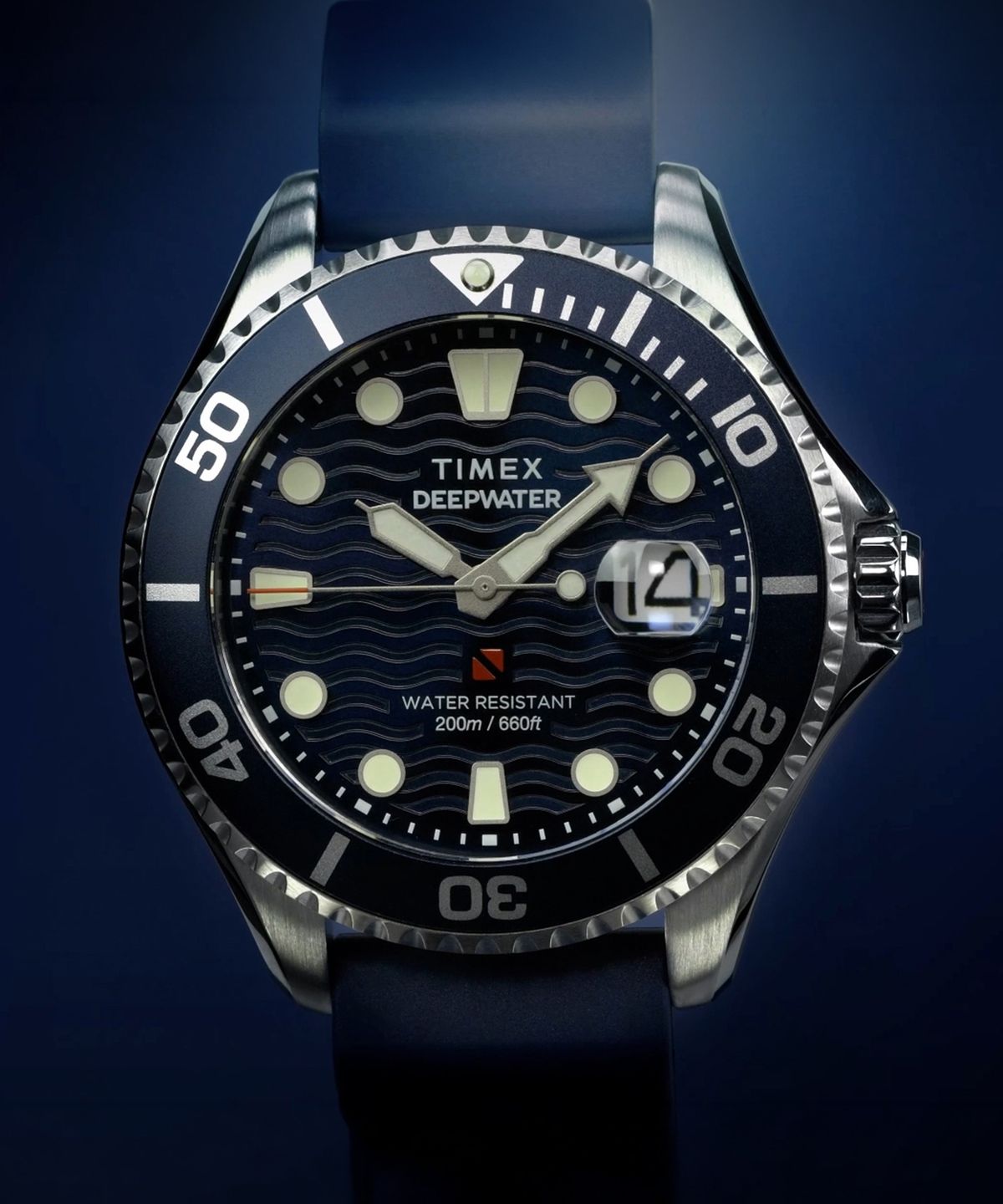 타이맥스(TIMEX) 딥워터 메리디안200 러버스트랩 방수시계 44mm
