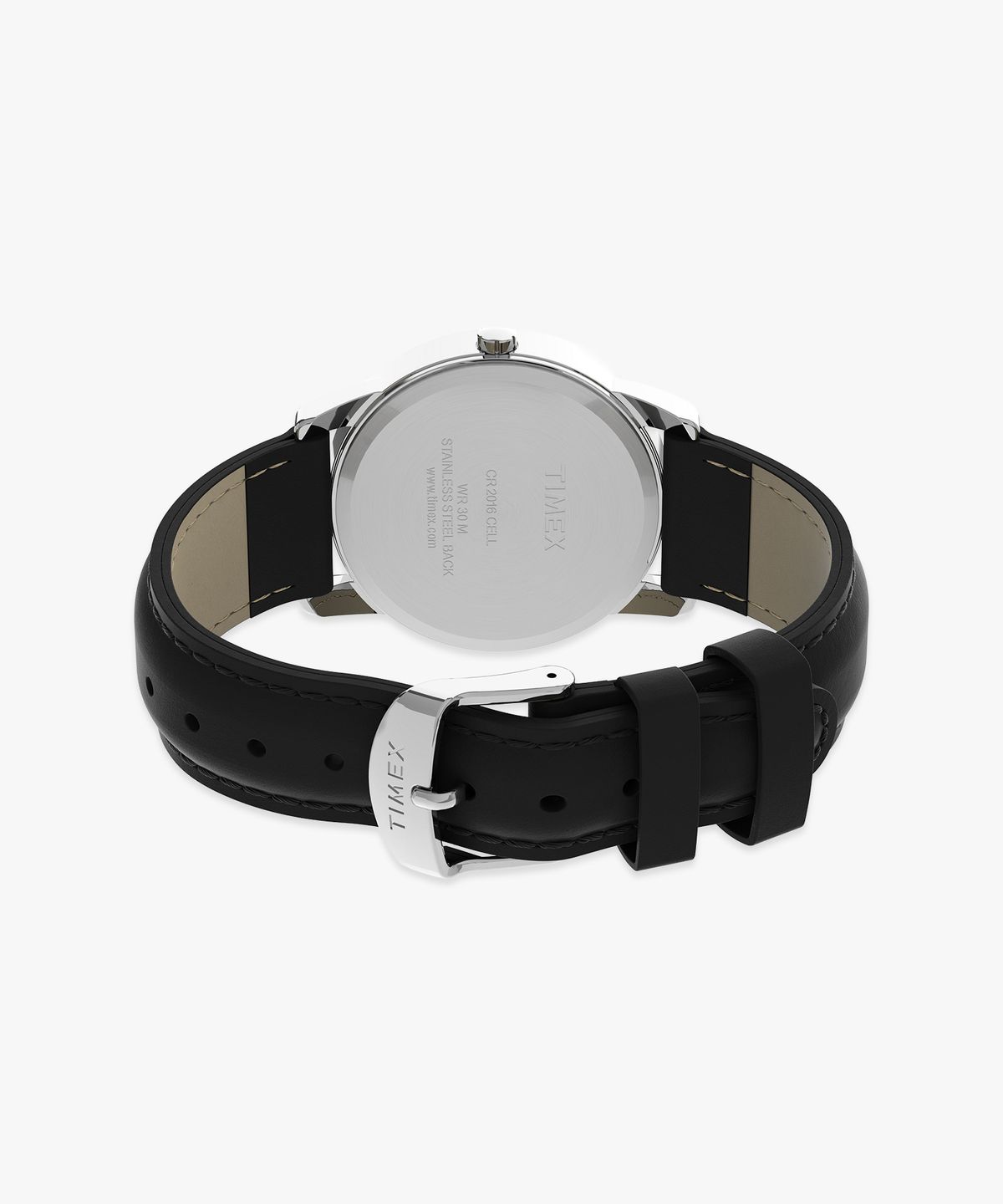 타이맥스(TIMEX) 이지리더 블랙 가죽스트랩 드레스워치 35mm