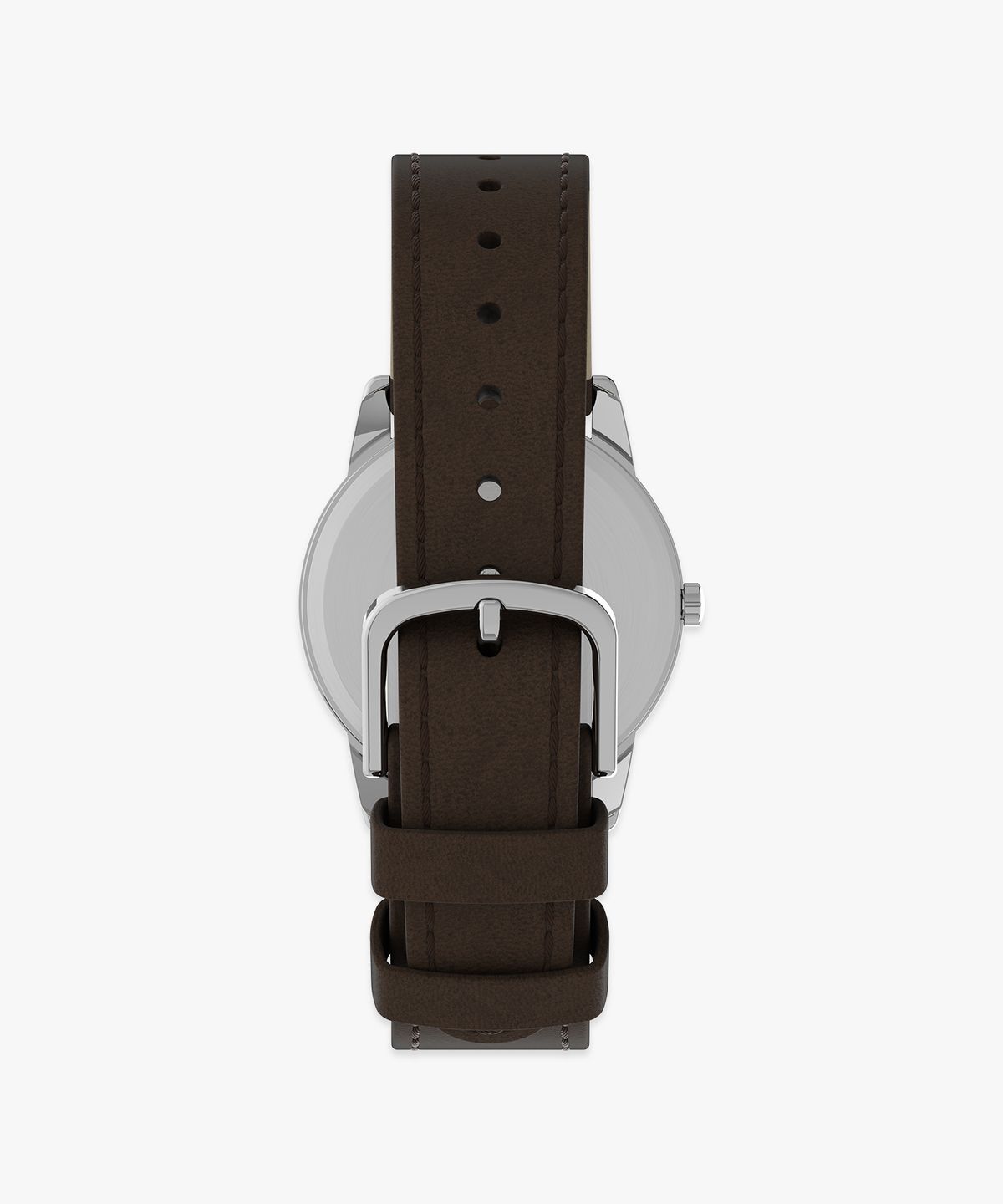 타이맥스(TIMEX) 이지리더 데이데이트 브라운 가죽스트랩 손목시계 35mm