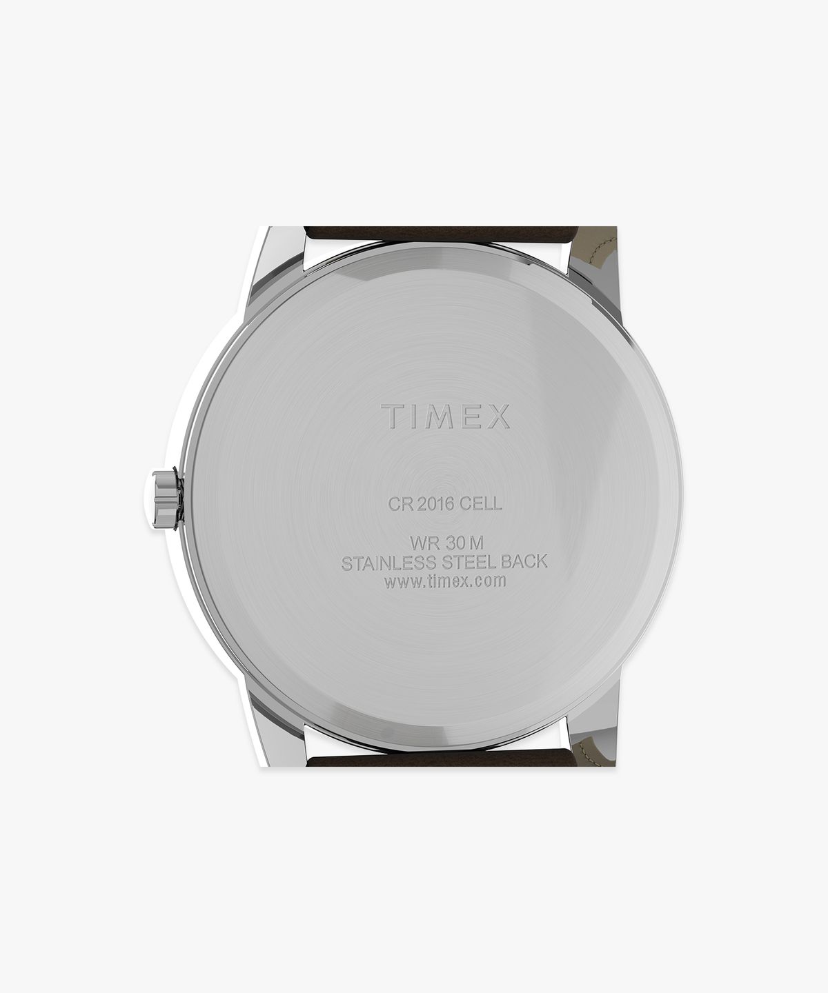 타이맥스(TIMEX) 이지리더 데이데이트 브라운 가죽스트랩 손목시계 35mm