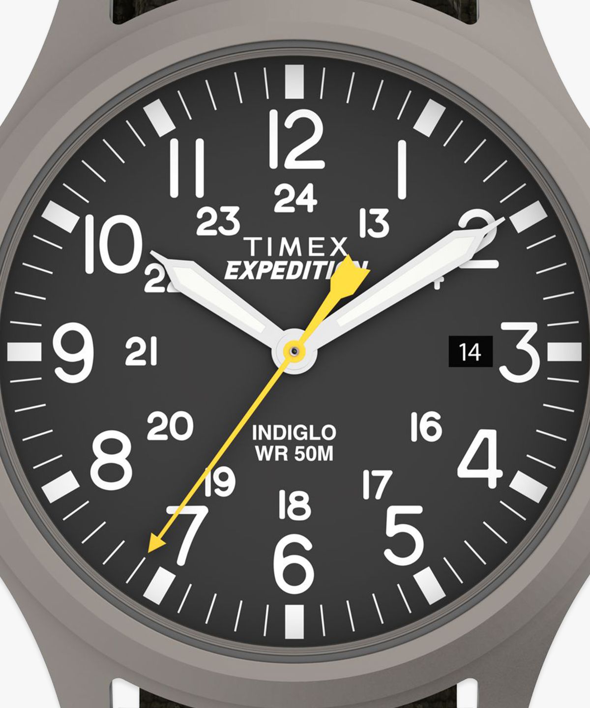 타이맥스(TIMEX) 익스페디션 스카우트 카키스트랩 인디글로 백라이트 시계 40mm