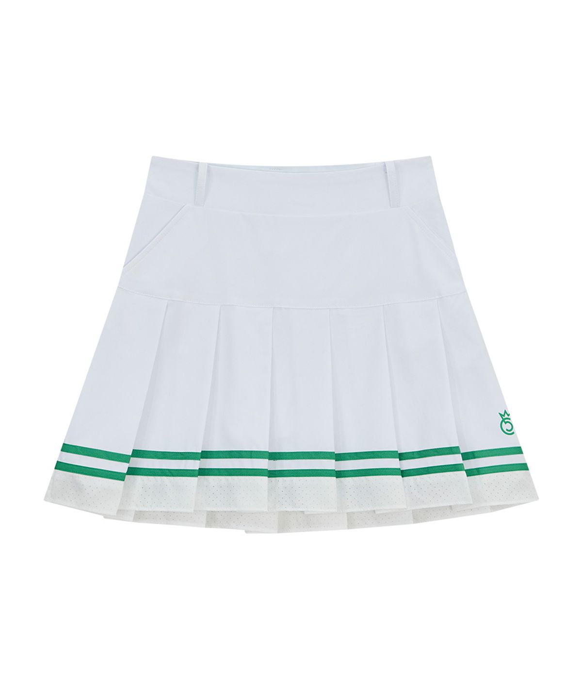 츄쿠츄(CHUCUCHU) 에어 펀칭 플리츠 스커트 (WHITE) CBFSS-SK002W
