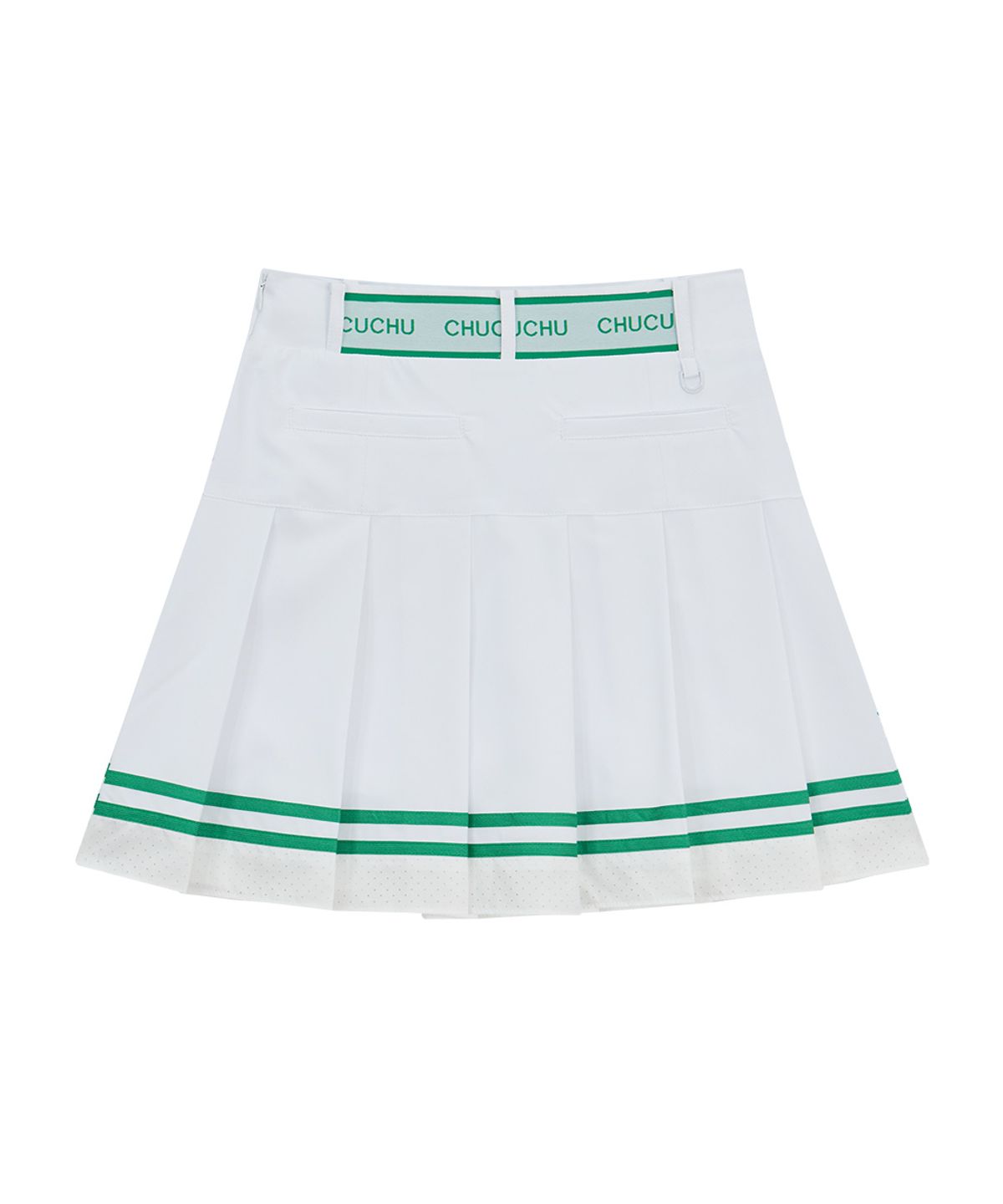 츄쿠츄(CHUCUCHU) 에어 펀칭 플리츠 스커트 (WHITE) CBFSS-SK002W
