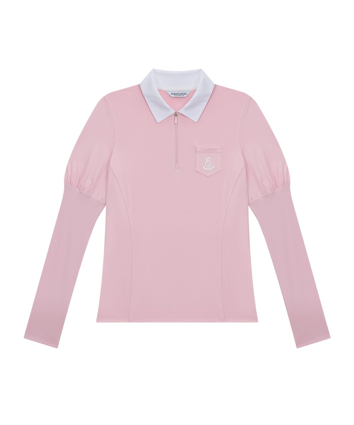 츄쿠츄(CHUCUCHU) 페탈 퍼프 카라 티셔츠 ( PINK) CBFSS-TS001W