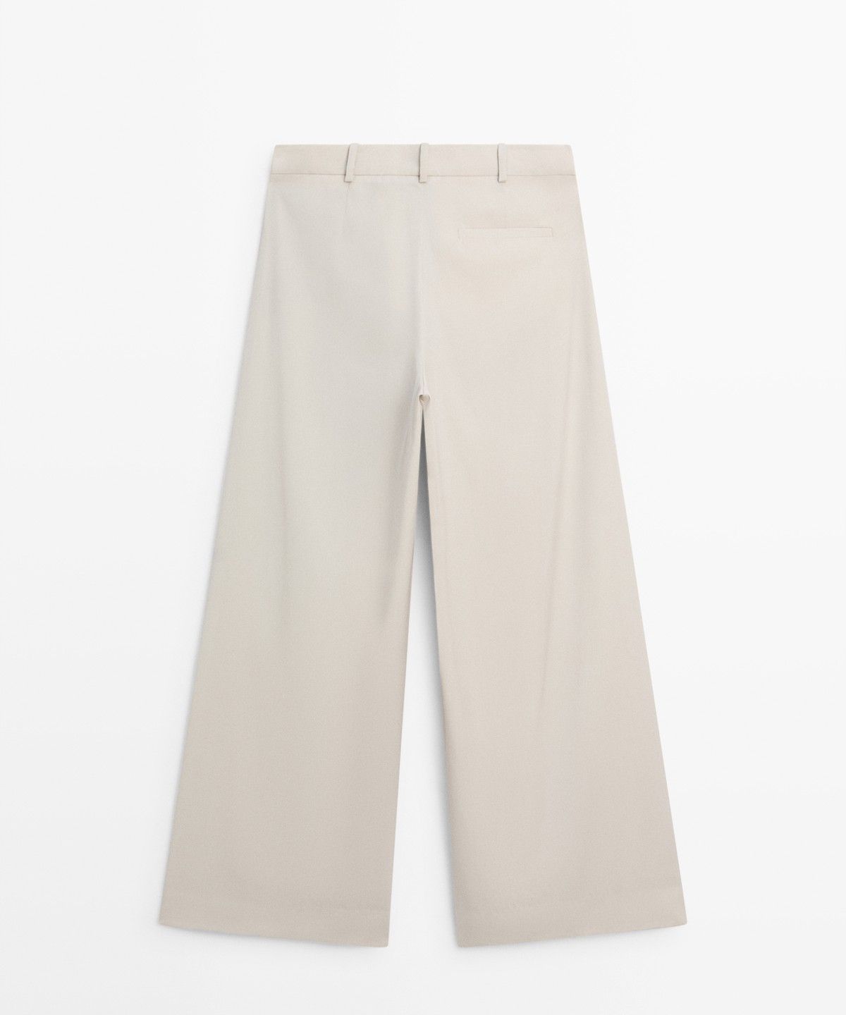 마시모두띠(MASSIMO DUTTI) 울 블렌드 핀턱 버튼 디테일 팬츠