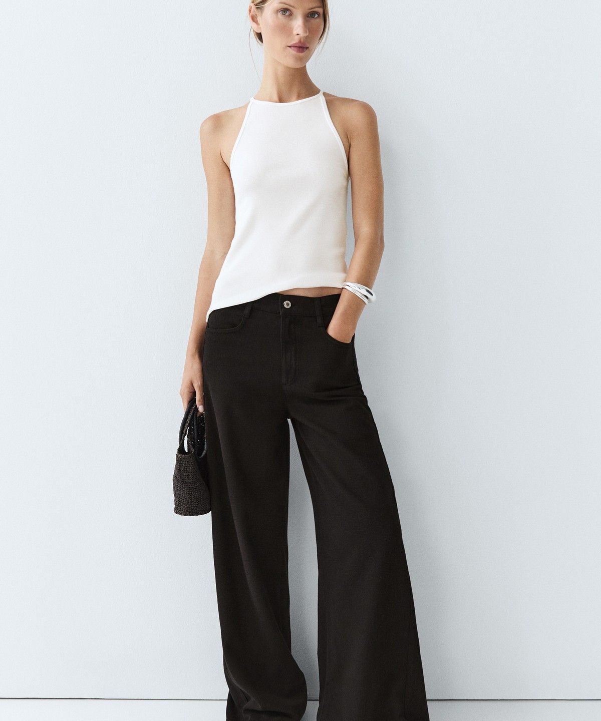 마시모두띠(MASSIMO DUTTI) 플루이드 와이드 레그 진