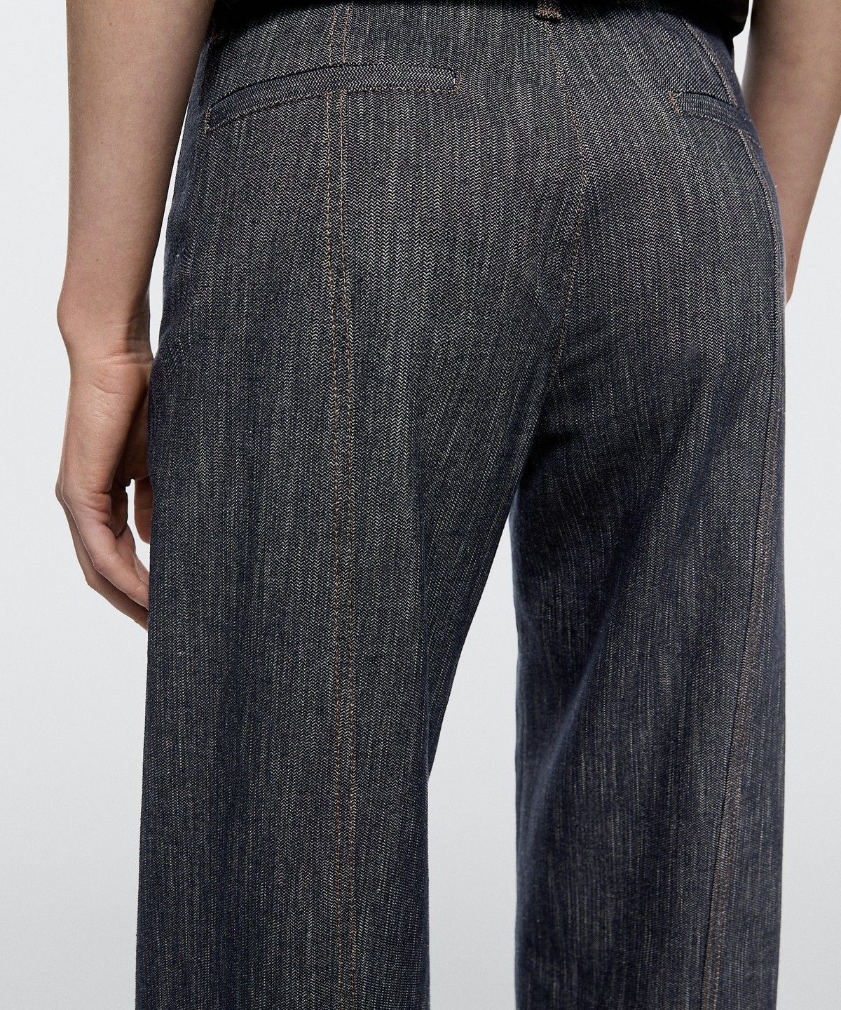 마시모두띠(MASSIMO DUTTI) 데님 이펙트 와이드 레그 팬츠