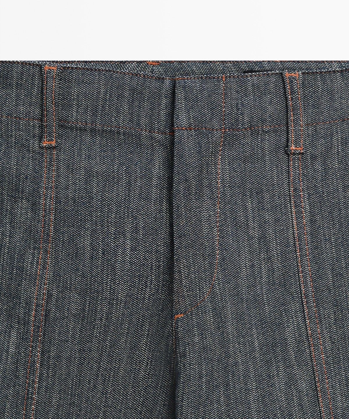 마시모두띠(MASSIMO DUTTI) 데님 이펙트 와이드 레그 팬츠