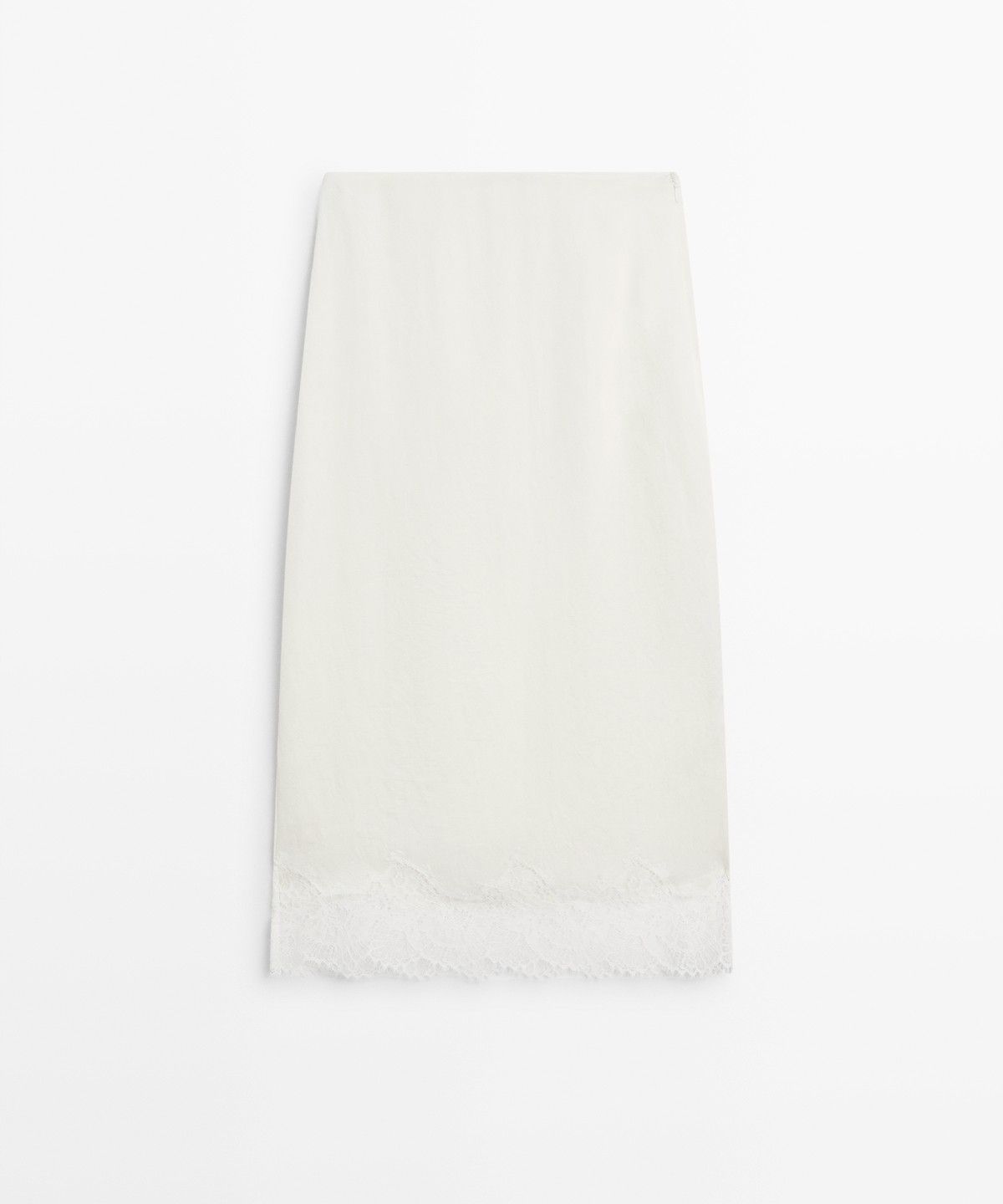마시모두띠(MASSIMO DUTTI) 플루이드 미디 스커트에 레이스 디테일