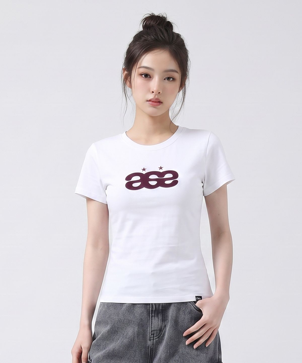 페이드(PEID) PD ase 슬림핏 반팔티 화이트
